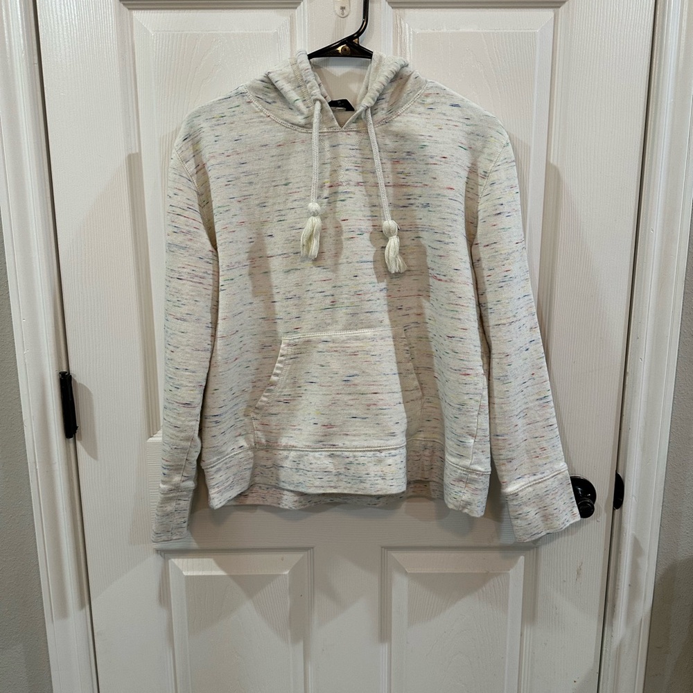 J. Crew Multi colored heathered off white. Hoodie. Very good condition. Medium